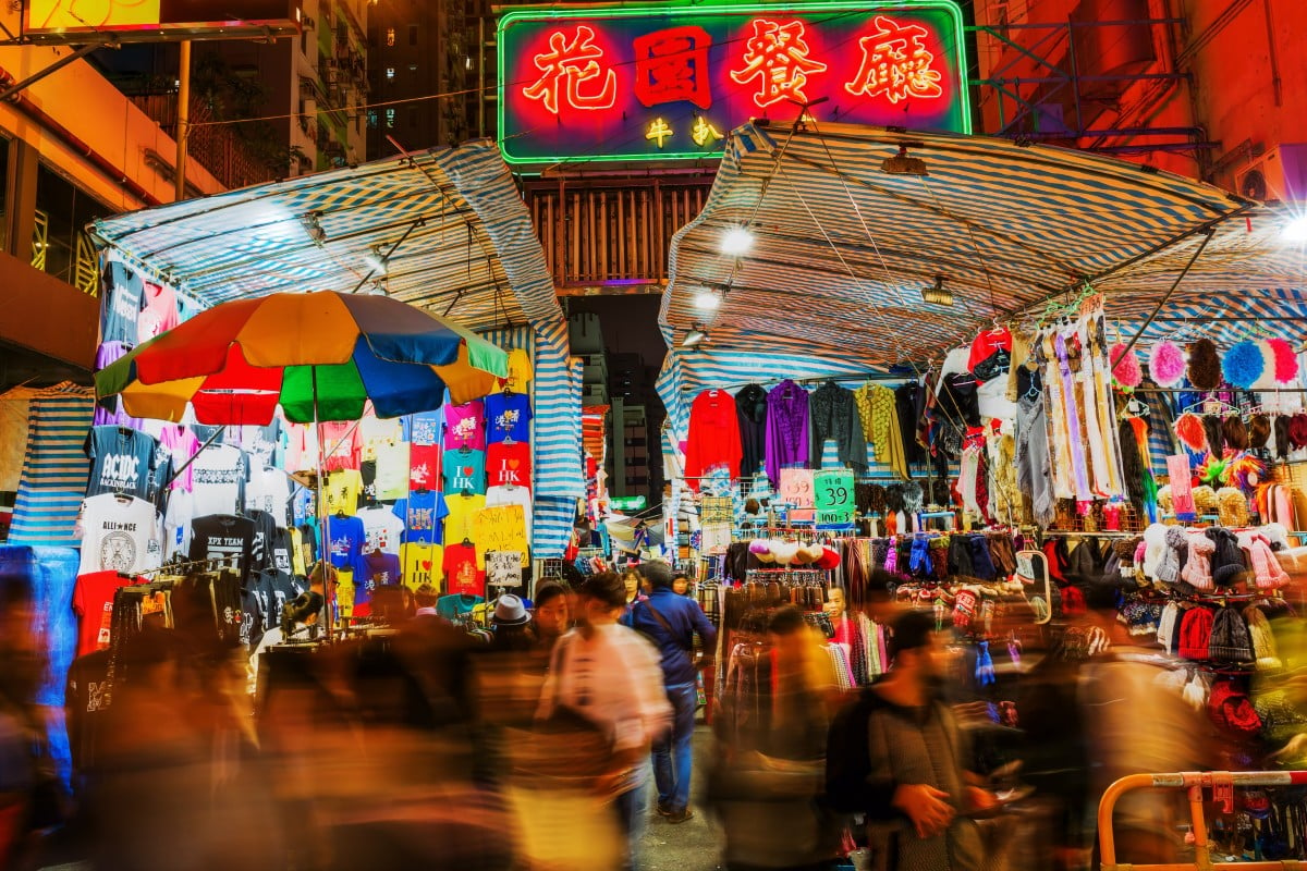 The Temple Street Night Market in Jordan, Hong Kong, in 2017. The recent “Night Vibes Hong Kong” campaign aims to revitalise nightlife in  the city. Photo: Shutterstock